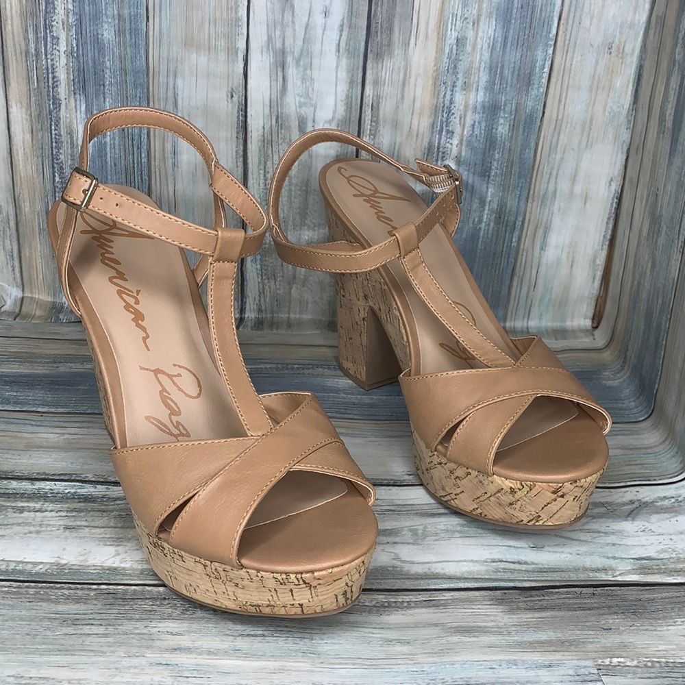 American Rag Womens Jamie Printed Strappy Platform ✅